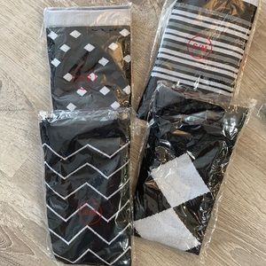 4 pair black/gray compression socks size S/M